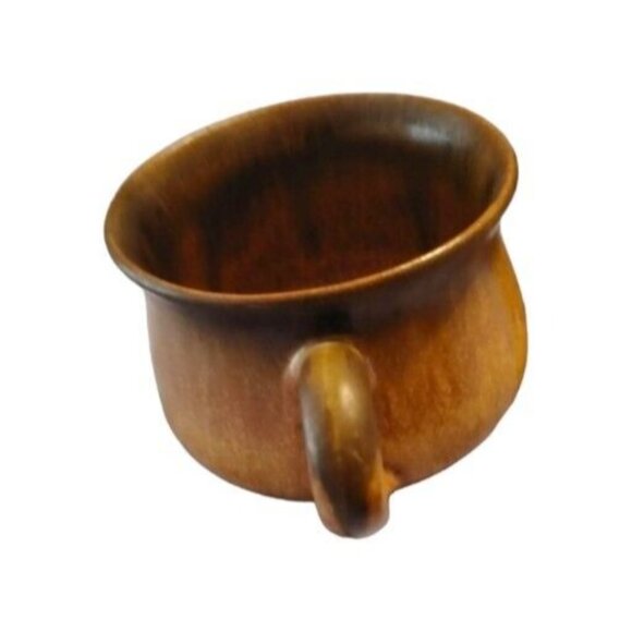 Vtg Denby brown drip made in England stoneware tea cup coffee mug with saucer - Picture 4 of 10